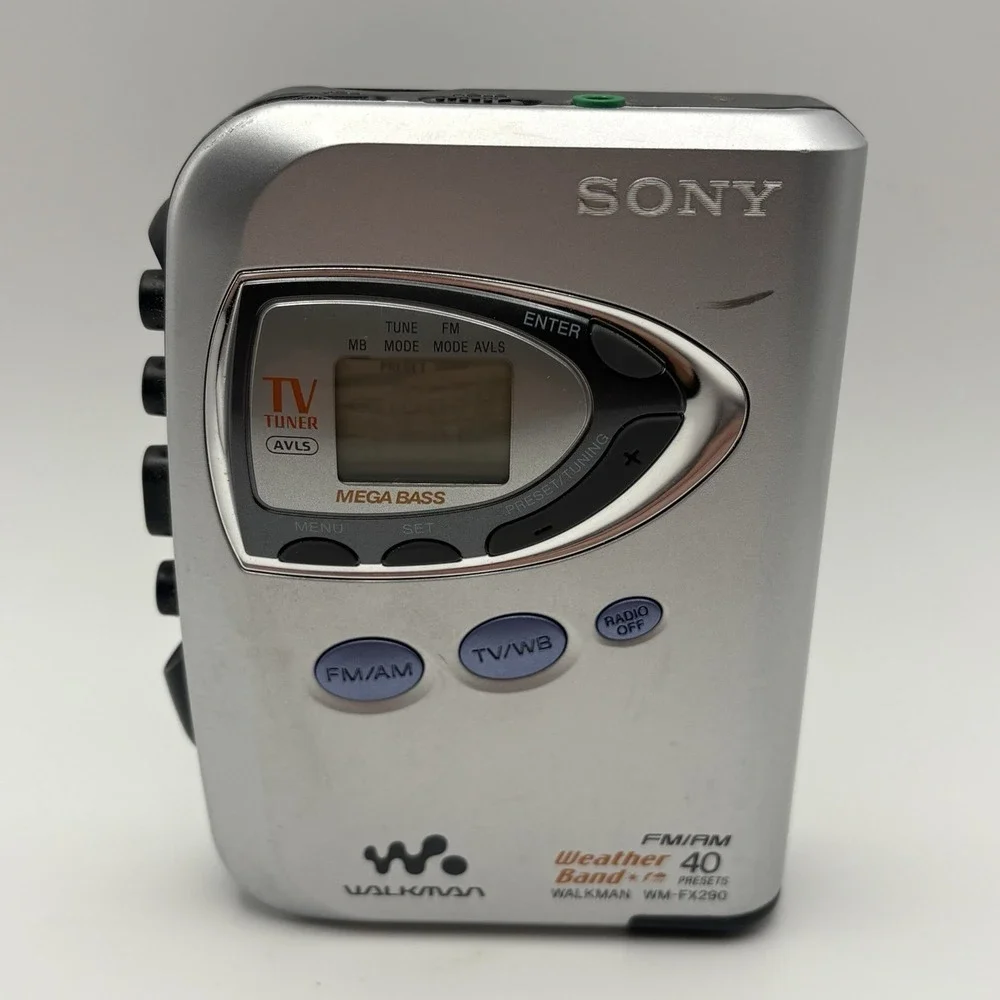 Sony Walkman WM-FX290 AM/FM Weather Band Cassette Player Tested Working Silver